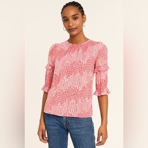NEW BANJANAN Chloe Top in Maidengrass vivid pinks S